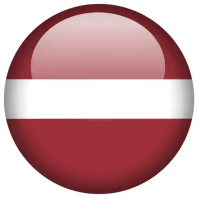 Uzlīme Latvijas karogs apaļš 3D izpildījumā