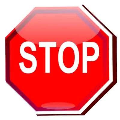 Uzlīme STOP zīme 3D izpildījumā