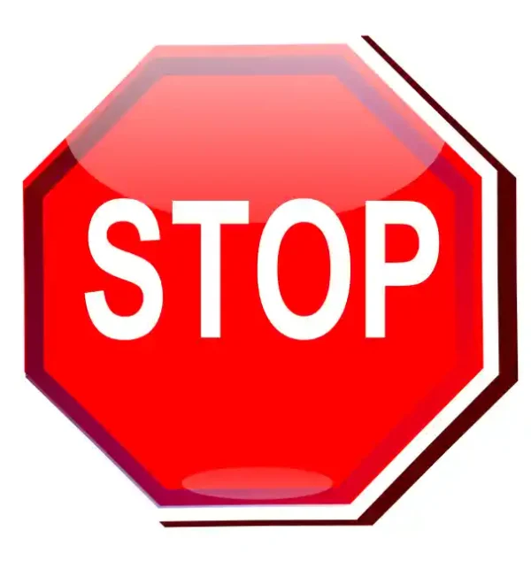 Uzlīme STOP zīme 3D izpildījumā