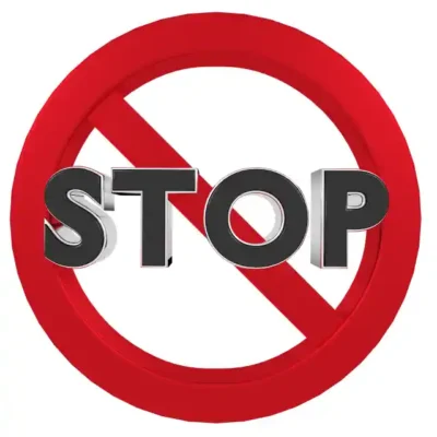 Uzlīme STOP aizliegts 3D izpildījumā