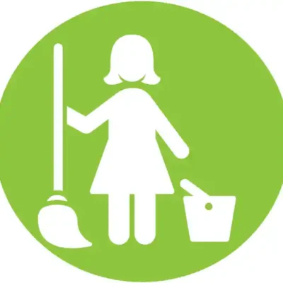 Uzlīme Apkopēja uzkopšanas darbi informācijas zīme
