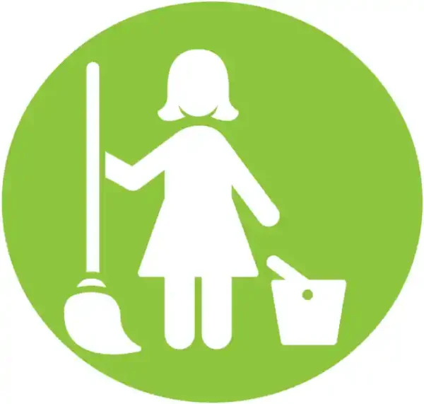 Uzlīme Apkopēja uzkopšanas darbi informācijas zīme