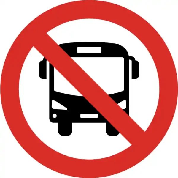 Uzlīme Autobusu kustība aizliegta