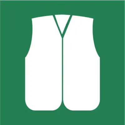 Uzlīme Drošības vestes informatīva zīme