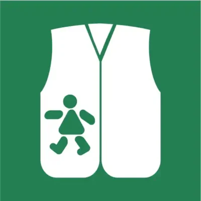 Uzlīme Drošības vestes bērniem informatīva zīme