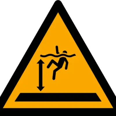 Uzlīme Dziļš ūdens ISO 7010 brīdinājuma zīme