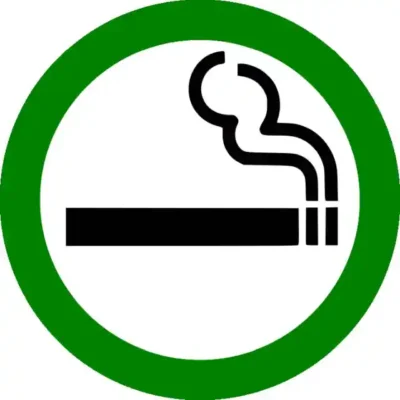 Informatīvais uzraksts par atļauju smēķēt