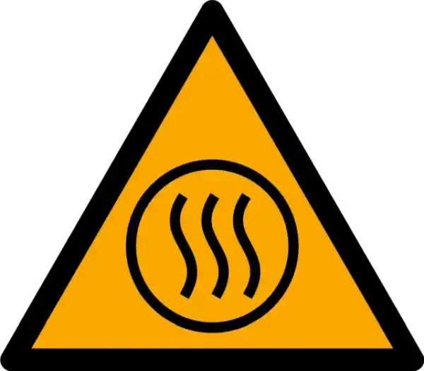 Uzlīme Karsts saturs ISO 7010 brīdinājuma zīme