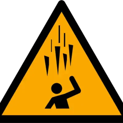 Uzlīme Krītošas lāstekas ISO 7010 brīdinājuma zīme