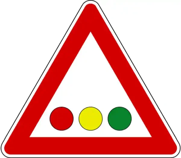 Uzlīme Luksofors horizontāls novietojums uz zīmes