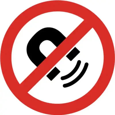 Uzlīme Nav magnētisks magnēti aizliegti