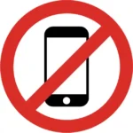 Uzlīme Mobilos telefonus un viedtālruņus izmantot aizliegts izslēgt telefonus aizlieguma zīme sabiedriskās vietās