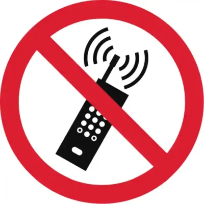 Uzlīme Mobilos telefonus un viedtālruņus izmantot aizliegts izslēgt telefonus aizlieguma zīme sabiedriskās vietās