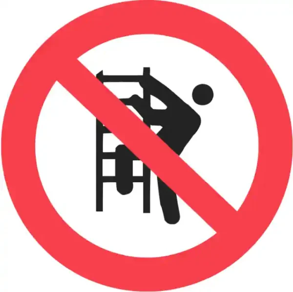 Uzlīme Nekāpt aizlieguma zīme sabiedriskās vietās