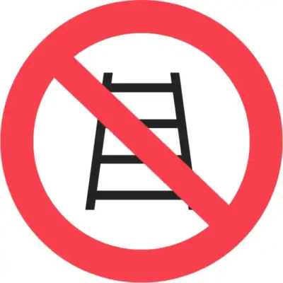 Uzlīme Kāpnes nelikt aizlieguma zīme sabiedriskās vietās