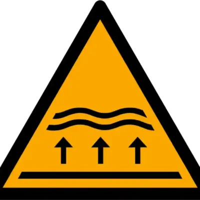 Uzlīme Plūdu zona ISO 7010 brīdinājuma zīme
