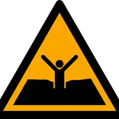 Uzlīme Plūstošas smiltis ISO 7010 brīdinājuma zīme