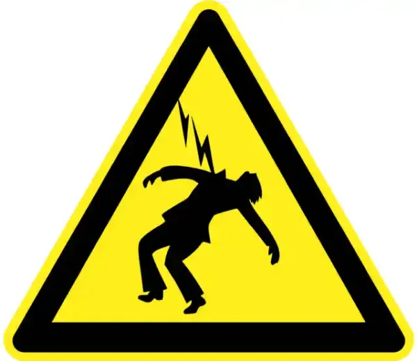 Uzlīme Uzmanību elektriska izlāde darba drošības zīme
