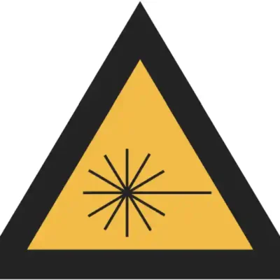 Uzlīme Uzmanību lāzera stars alternatīva darba drošības zīme