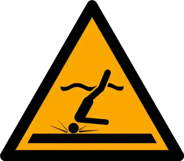 Uzlīme Sekls ūdens ISO 7010 brīdinājuma zīme