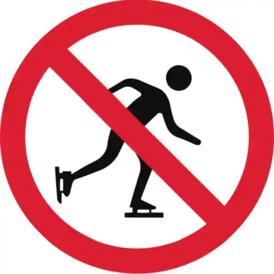 Uzlīme Slidot aizliegts