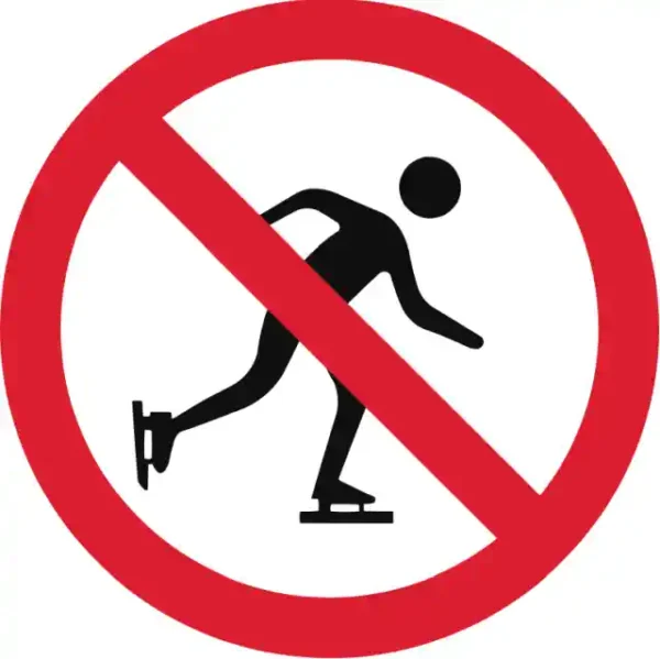 Uzlīme Slidot aizliegts
