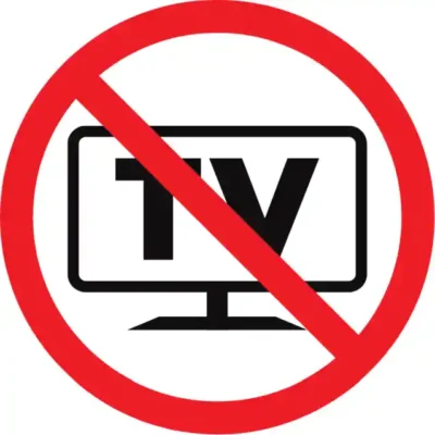 Uzlīme Televizoru skatīties aizliegts TV nav