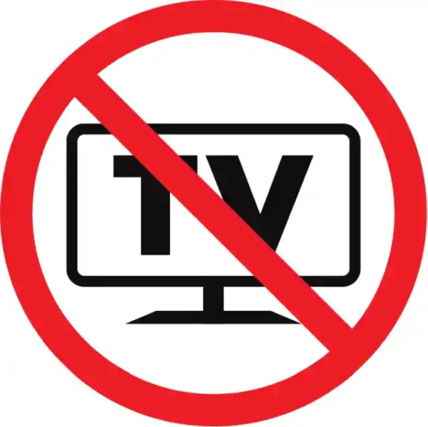 Uzlīme Televizoru skatīties aizliegts TV nav