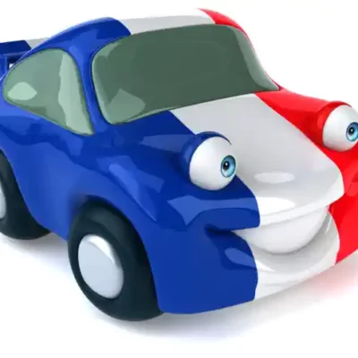 Auto moto uzlīme - Trīskrāsaina mašīnīte ar acīm