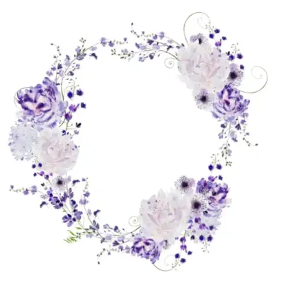 Romantikas uzlīme - Aplī izkārtota gaišas krāsas ziedu kompozīcija 3