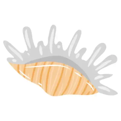 Dzīvnieku uzlīme - Gaiši brūns gliemežvāks ar svītriņām