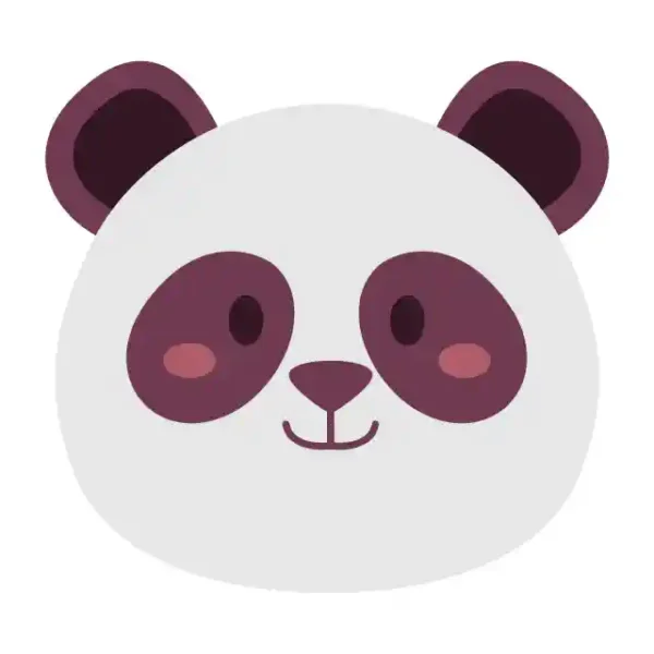 Dzīvnieku uzlīme - Zīmēts pandas portrets