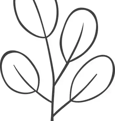 Lapu uzlīme - Melnbalts lapas zīmējums 16