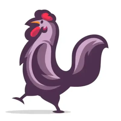 Dzīvnieku uzlīme - Brašs violets gailis