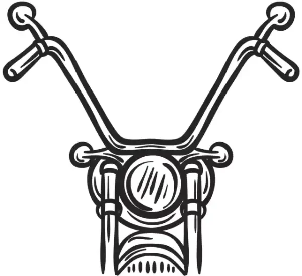 Moto uzlīme - Augsta mtocikla stūre