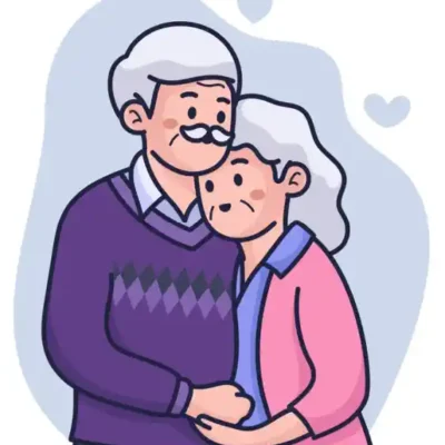 Mīlestības uzlīme - Vecs pāris apkampiienos 4