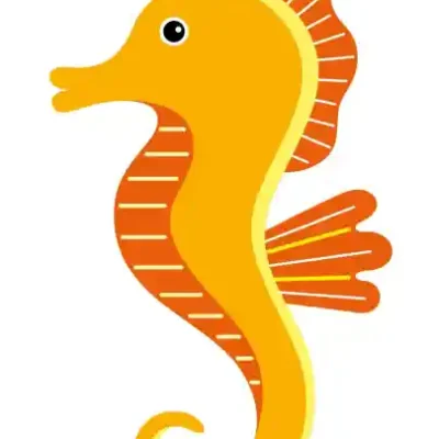 Dzīvnieku uzlīme - Oranžs jūras zirdziņš