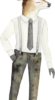 Kāzu uzlīme - Kāzu dalībnieka tēls ar dzīvnieka galvu 2