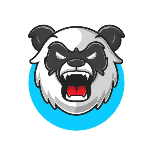 Dzīvnieku uzlīme - Dusmīga pandas galva