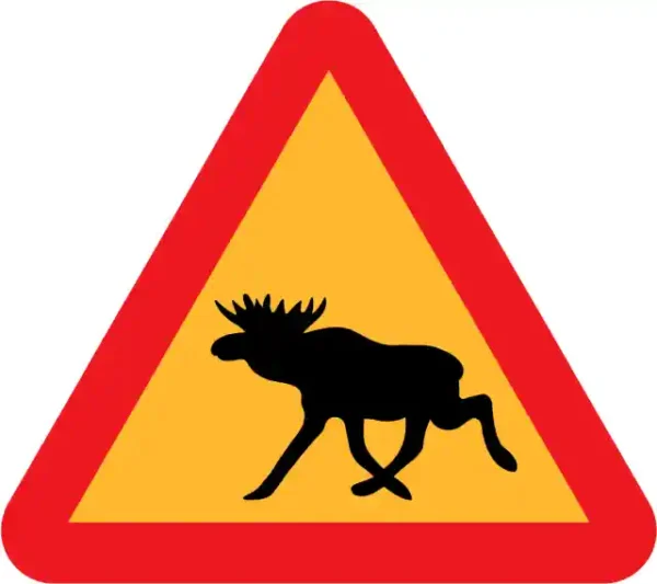 Uzlīme Uzmanību aļņi brīdinājuma ceļazīme