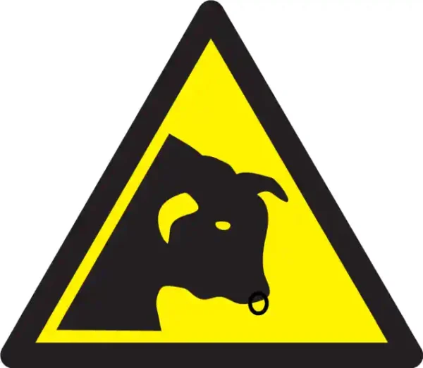 Uzlīme Uzmanību bullis dzeltena drošības zīme
