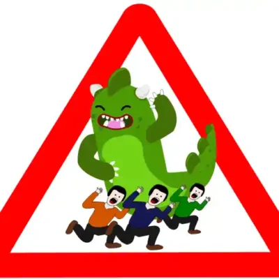 Uzlīme Uzmanību godzilla