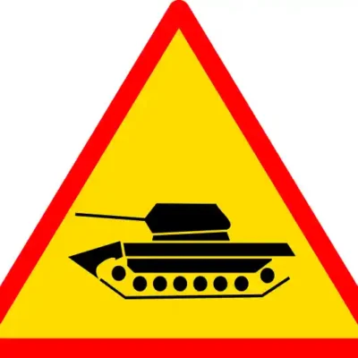 Uzlīme Uzmanību tanks jeb sargies no tankiem