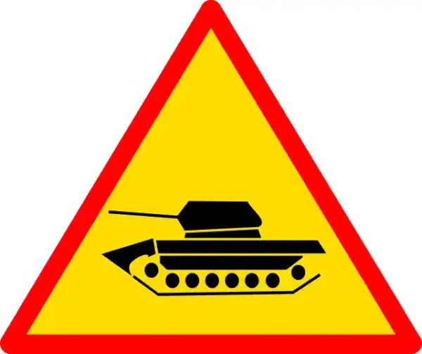 Uzlīme Uzmanību tanks jeb sargies no tankiem