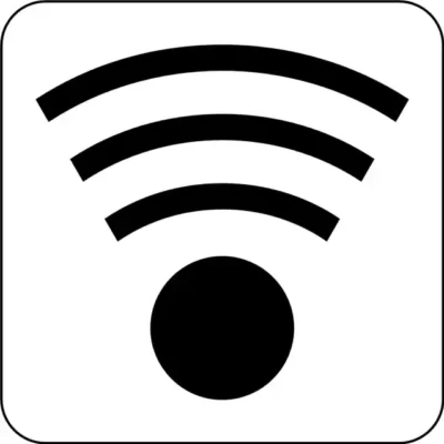 Uzlīme Wifi bezvadu internets zīme