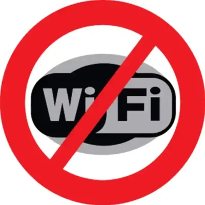 Uzlīme Wifi izmantošana aizliegta aizlieguma zīme