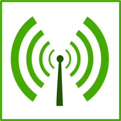 Uzlīme Wifi bezvadu internets zīme