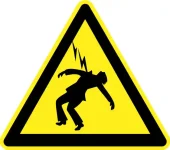 Uzlīme Uzmanību elektriska izlāde darba drošības zīme