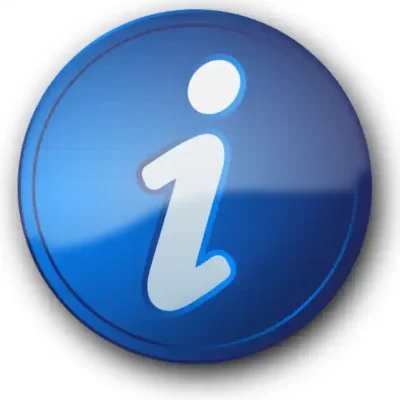 Uzlīme Info zīme informācijas zīme apaļa zila 3D