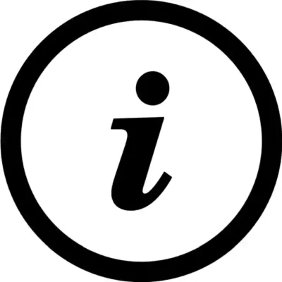 Uzlīme Info zīme informācijas zīme apaļa ar melnu apmali